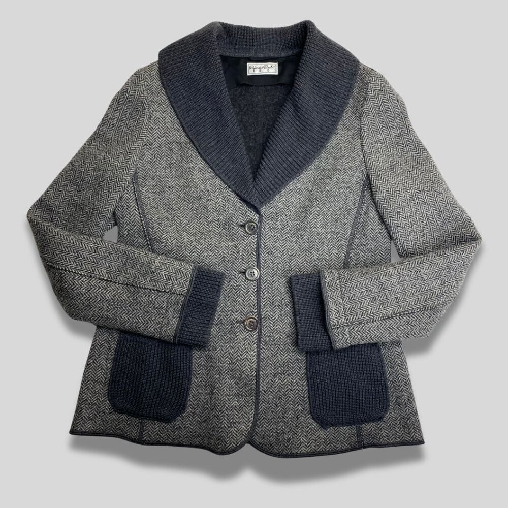 GIORGIO GRATI Vintage Knit Wool Grey Blazer/Jacket Size 48